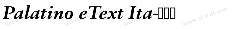 Palatino eText Ita字体转换 Palatino eText Ita字体转换